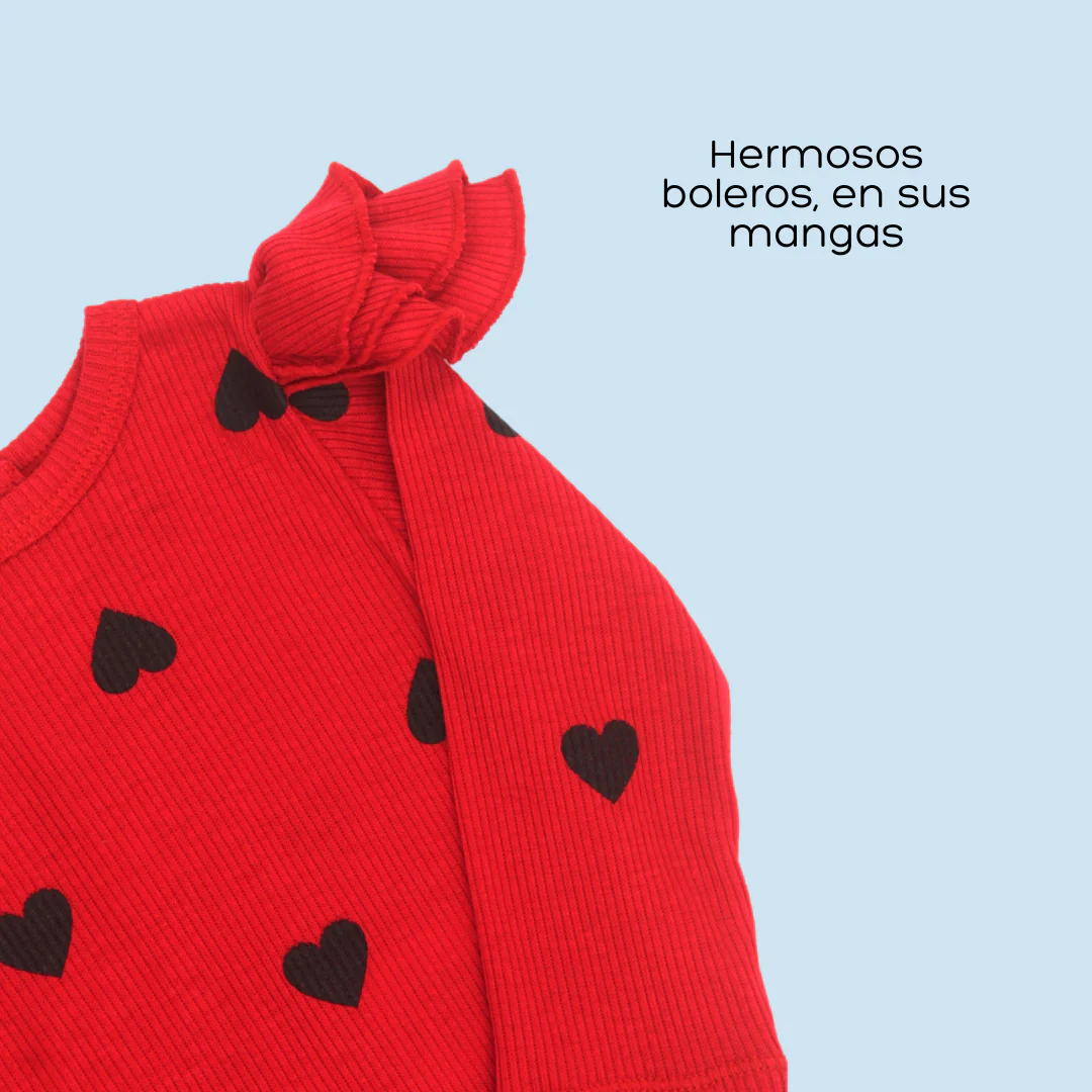 BODY MANGA LARGA CORAZONES 24169 BABY DANTS - Image 2