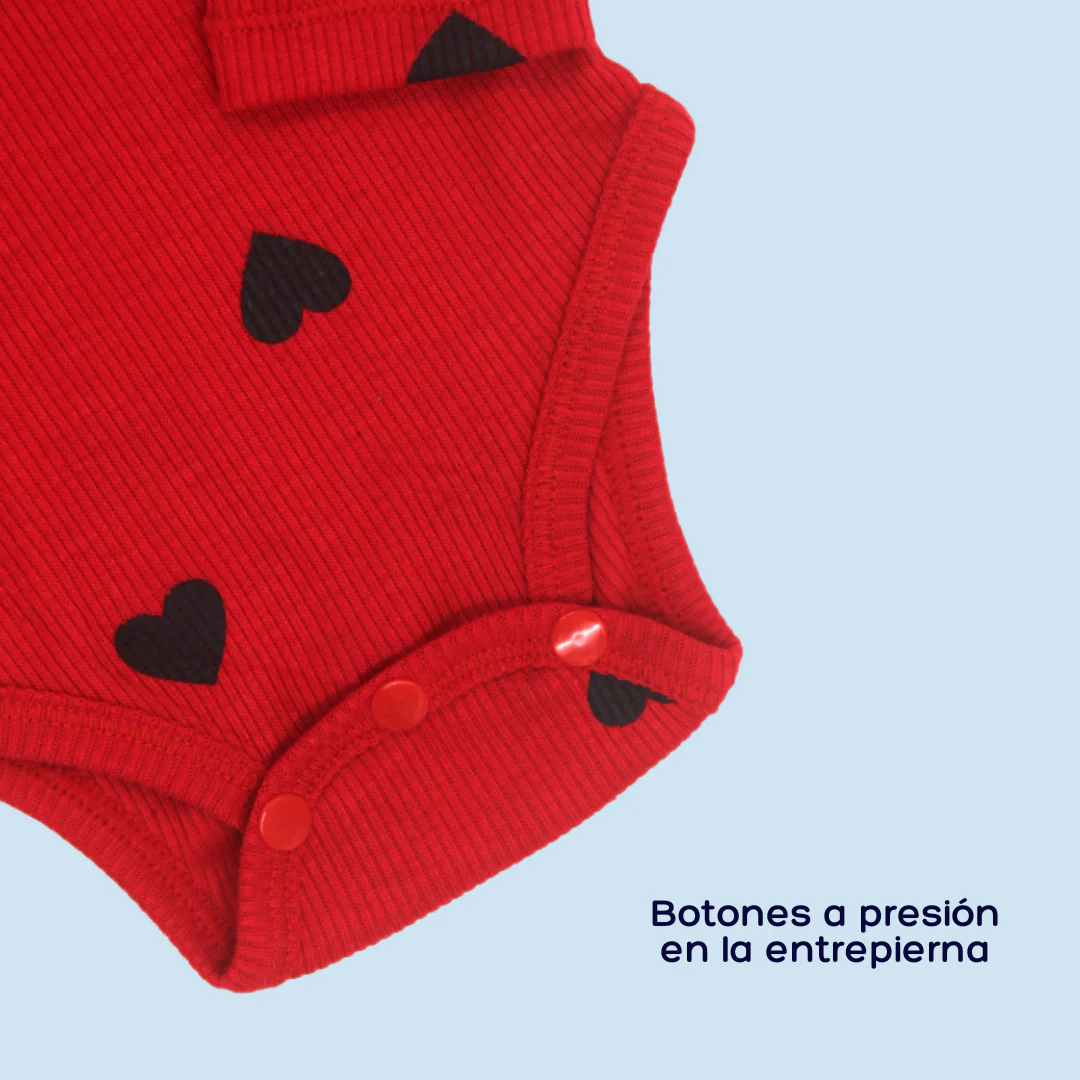 BODY MANGA LARGA CORAZONES 24169 BABY DANTS - Image 3