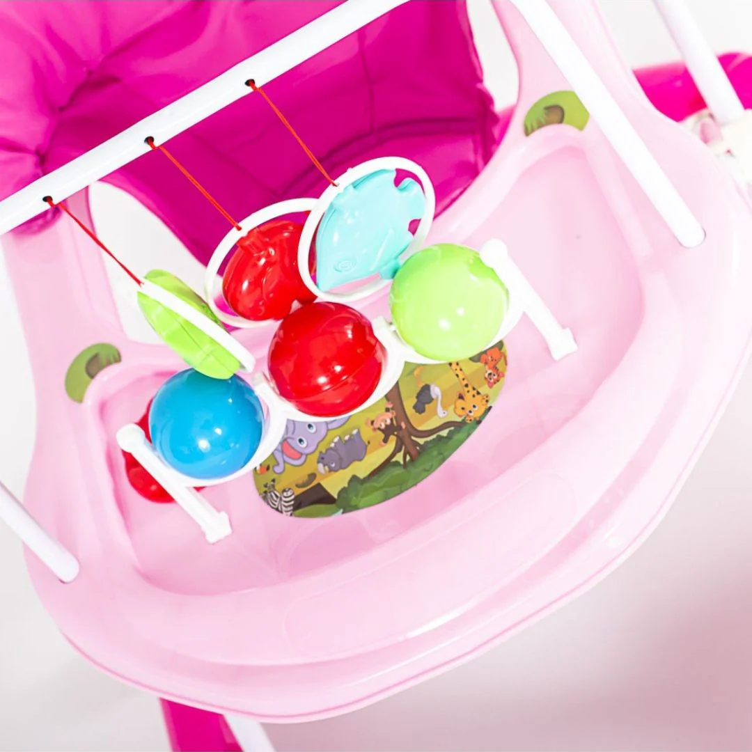 CAMINADOR PARA BEBÉ CON JUGUETES COLGANTES Y-W641 MUNBE FUCSIA - Image 6