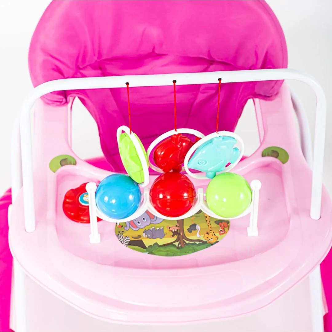 CAMINADOR PARA BEBÉ CON JUGUETES COLGANTES Y-W641 MUNBE FUCSIA - Image 8