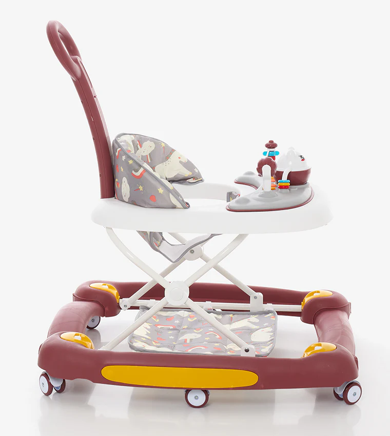 CAMINADOR PARA BEBÉ MULTIFUNCIONAL CON TECHO Y JUEGOS MUSICALES Y-W405C MUNBE VINO TINTO - Image 9
