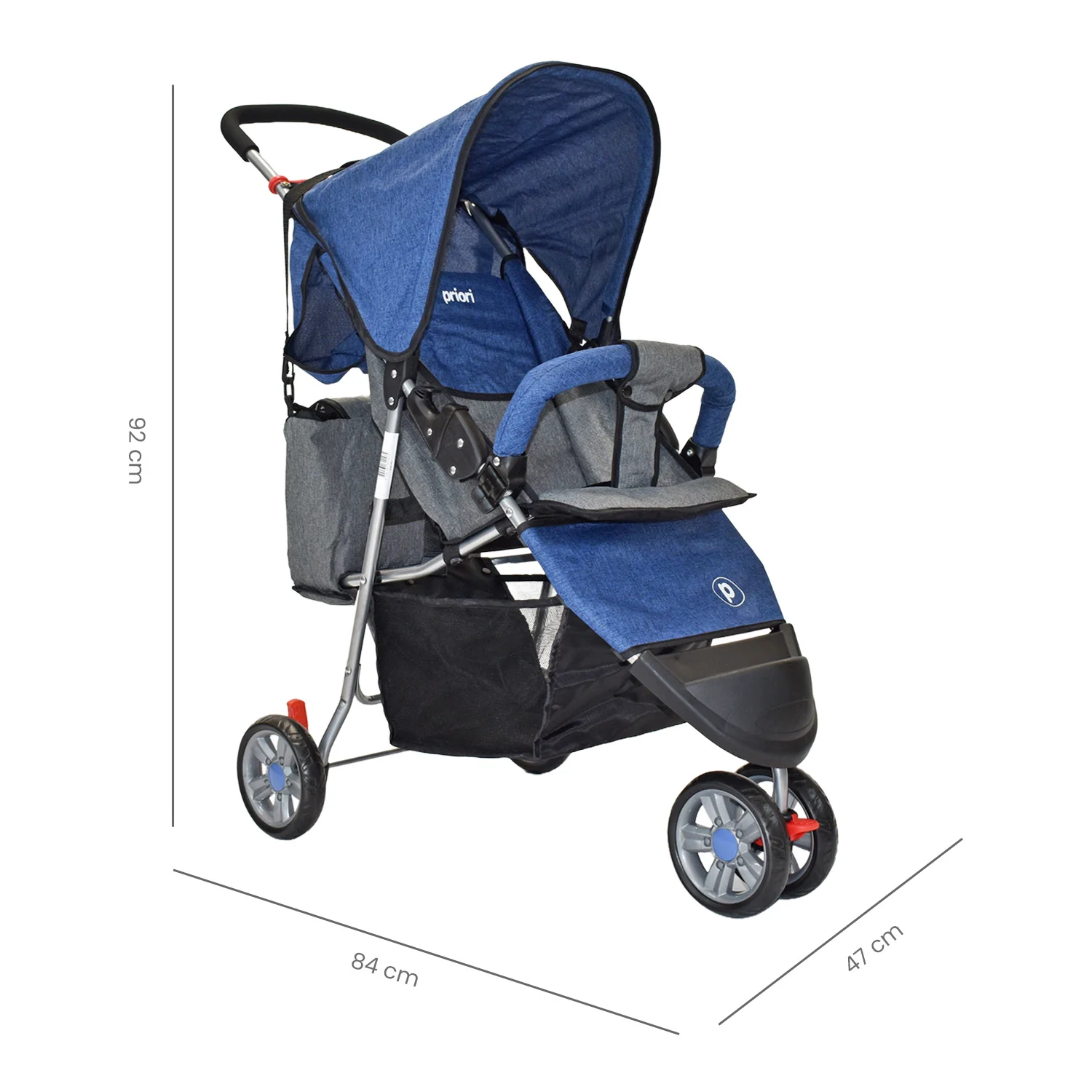COCHE JOGGER + PAÑALERA MLN PRIORI AZUL - Image 9