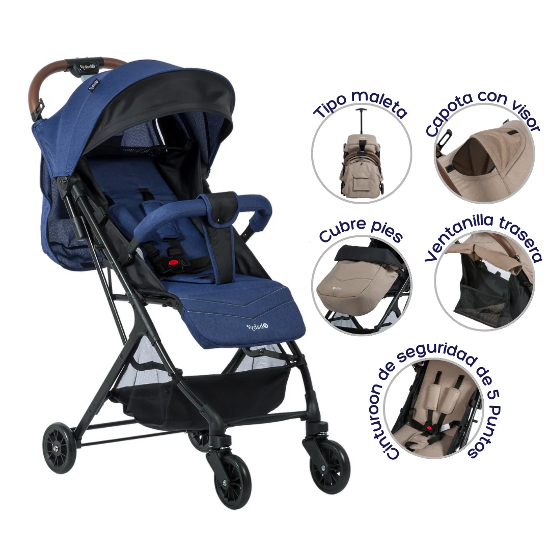 COCHE MALETA KALAN EB191 AZUL EBABY - Image 3