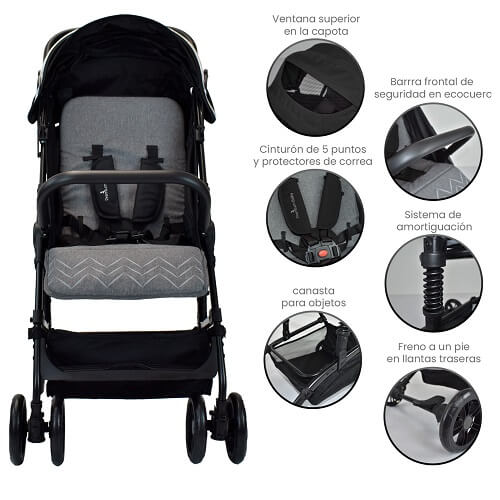 Coche Praga Premium Baby Gris - Image 4