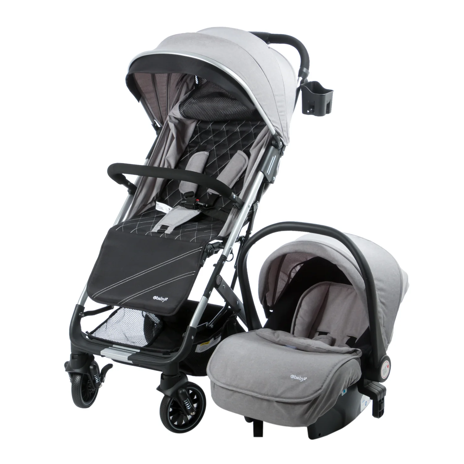 COCHE MALETA URBAN WAY EB136 GRIS EBABY - Image 3