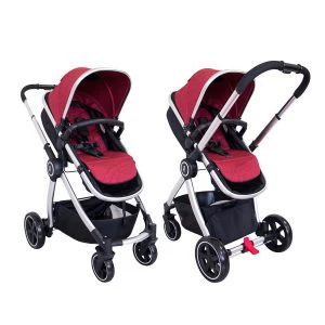 Coche Moises + Cargador Ev159/511 Evezo Rojo - Image 3