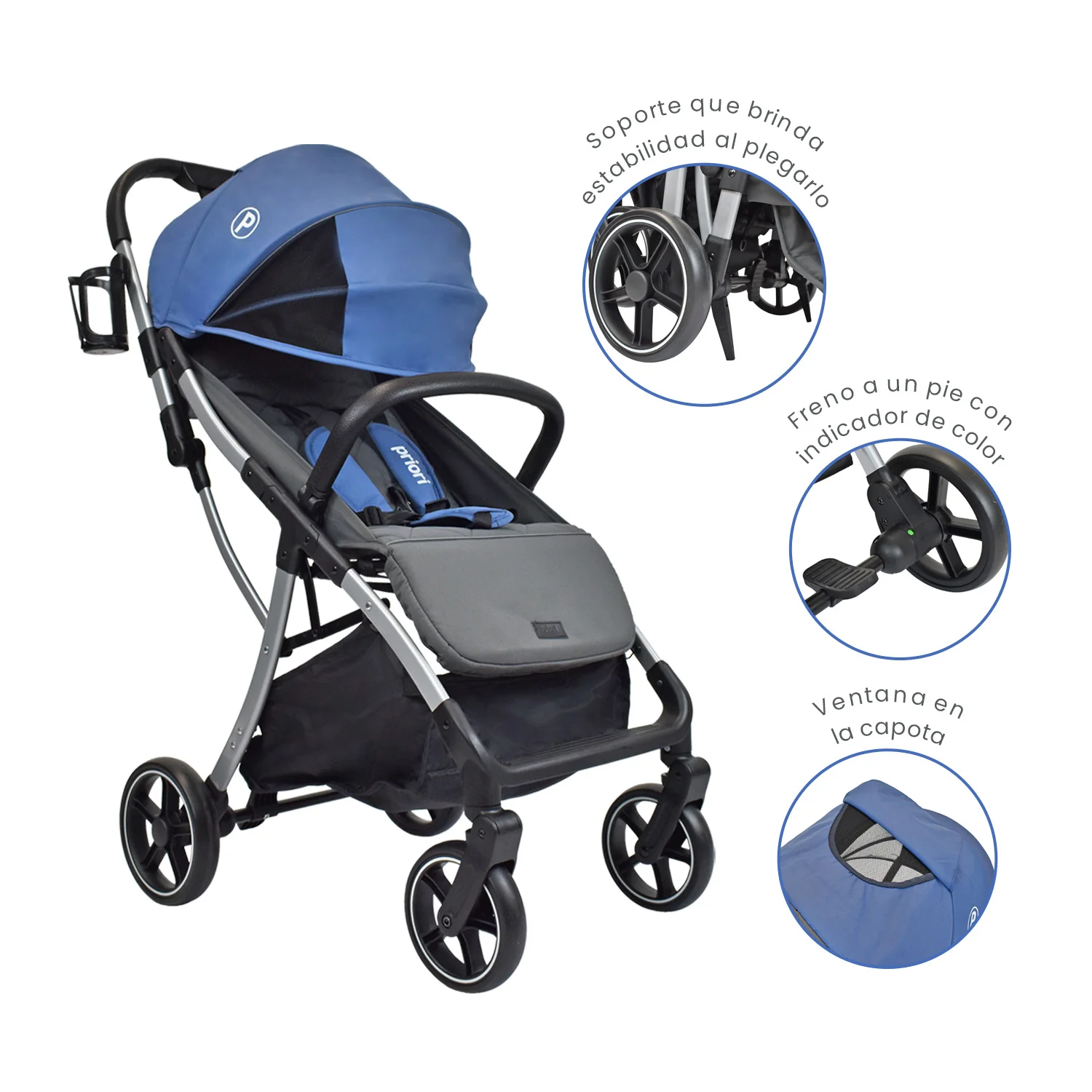 COCHE PARA BEBÉ ESTÁNDAR NOVA AZUL PRIORI - Image 2