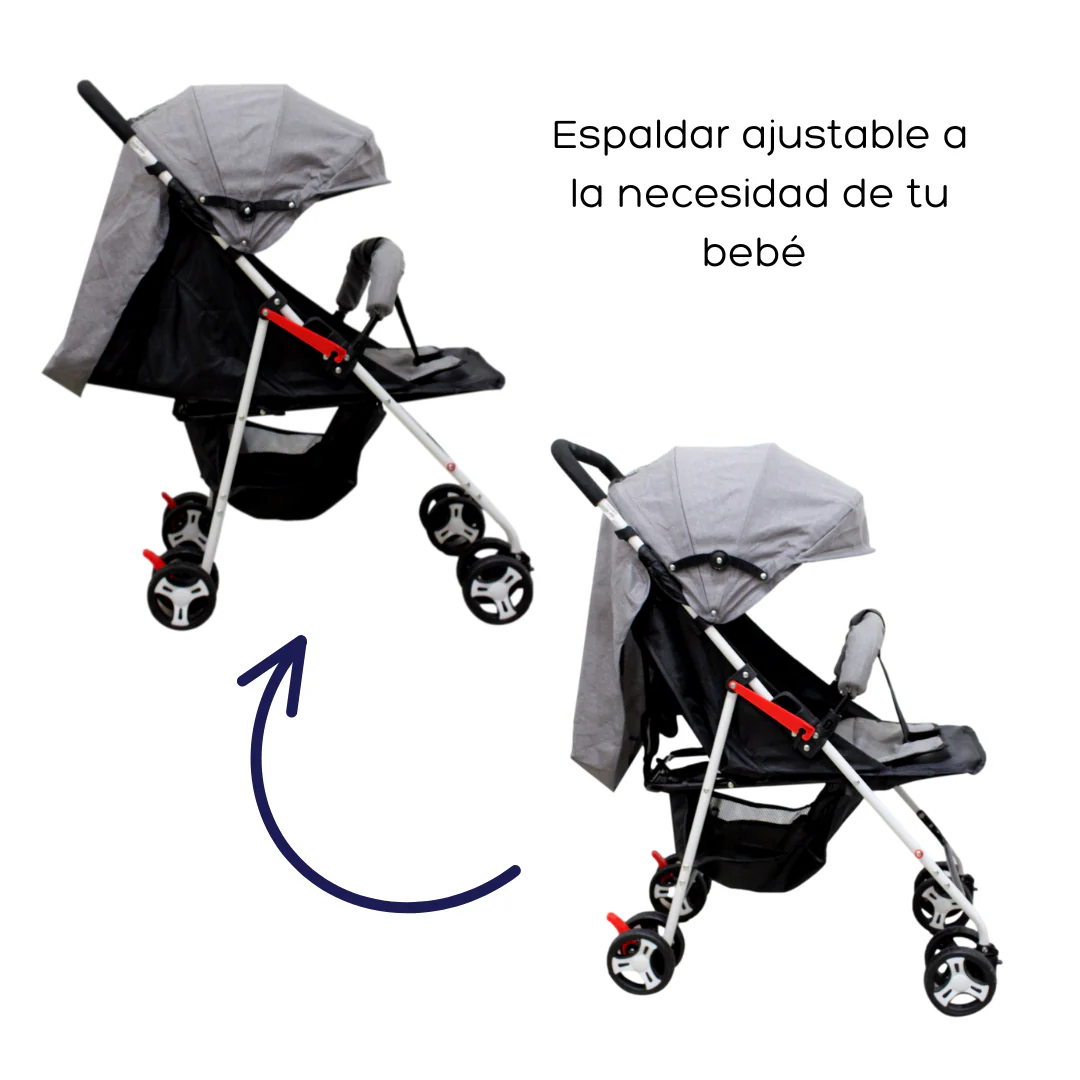 COCHE PASEADOR T016 BABY KAYS GRIS - Image 2