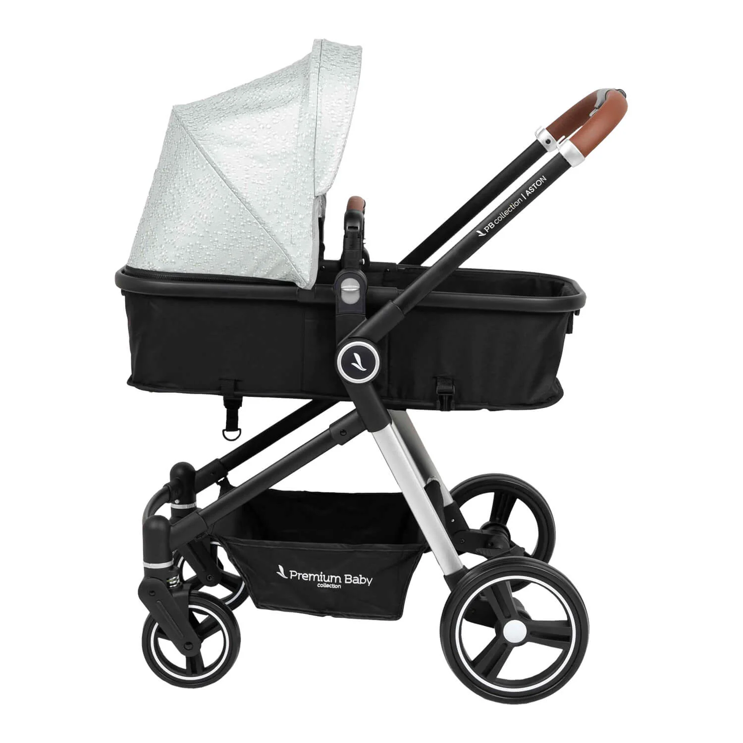 COCHE TIPO CUNA ASTON PREMIUM BABY GRIS - Image 2
