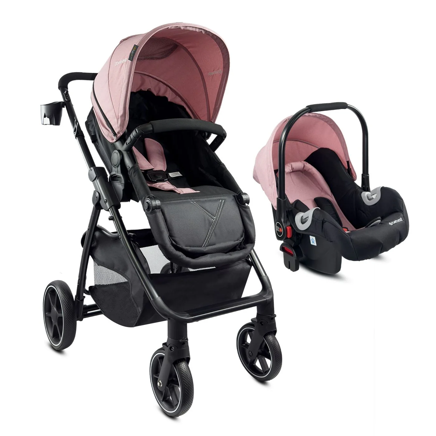 COCHE TRAVEL SYSTEM ALFA ROSADO BEBESIT