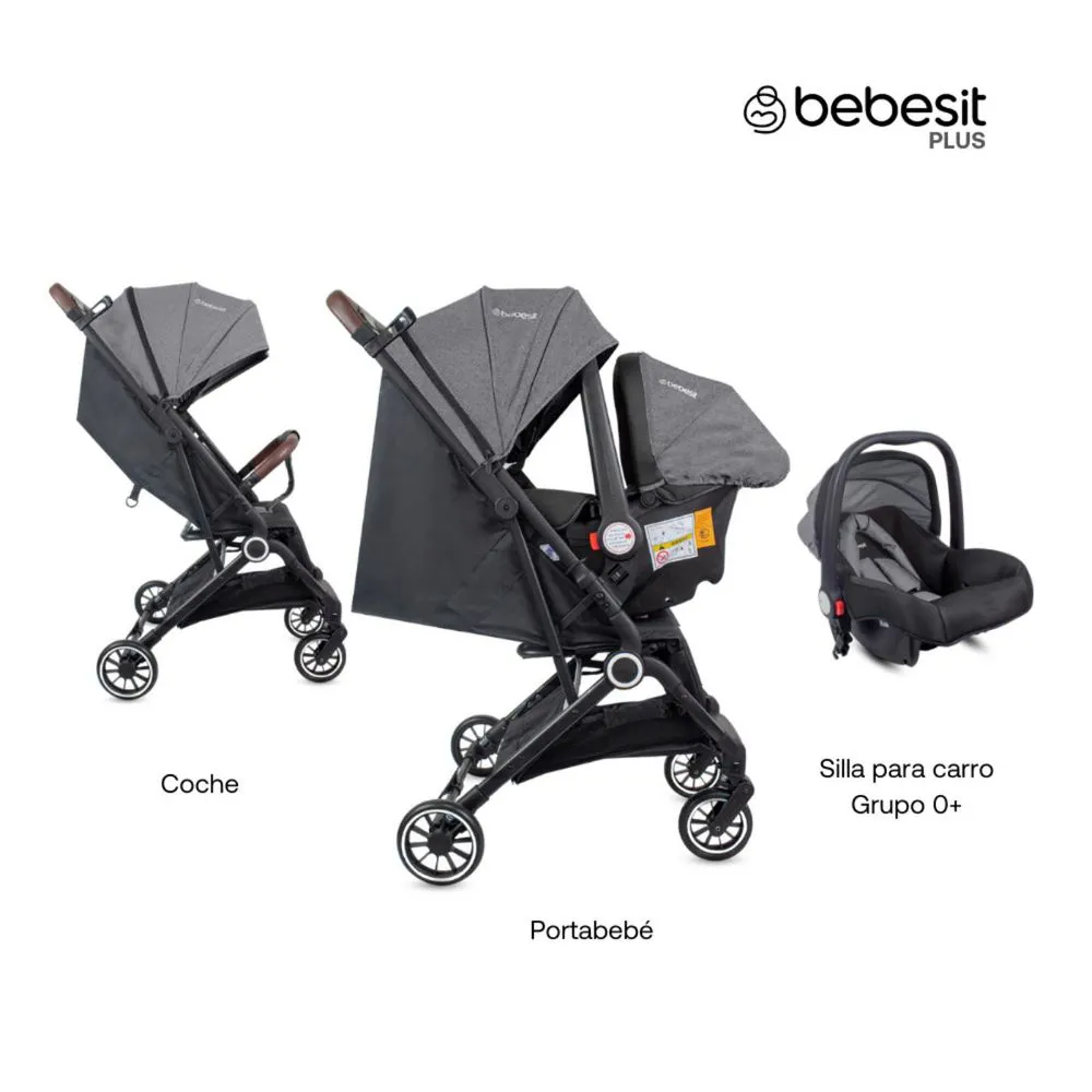 COCHE TRAVEL SYSTEM MICRO JCTSX5 GRIS BEBESIT - - Image 3