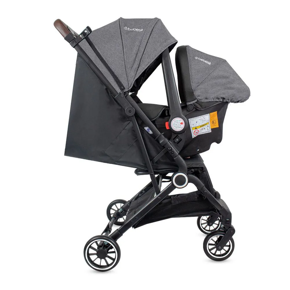 COCHE TRAVEL SYSTEM MICRO JCTSX5 GRIS BEBESIT - - Image 4