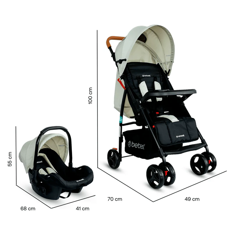 COCHE TRAVEL SYSTEM SUMMER JC2019 BEIGE BEBESIT - Image 14
