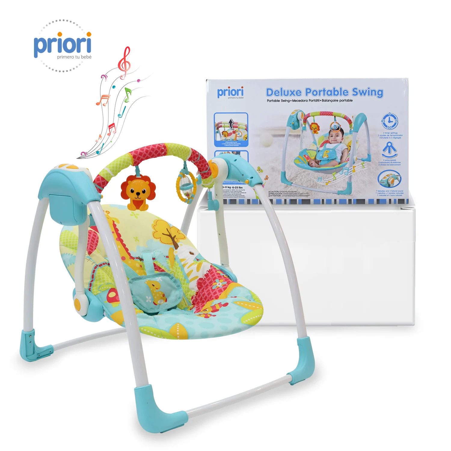 COLUMPIO MECEDORA PORTATIL AZUL PB2024 PREMIUM BABY - Image 6