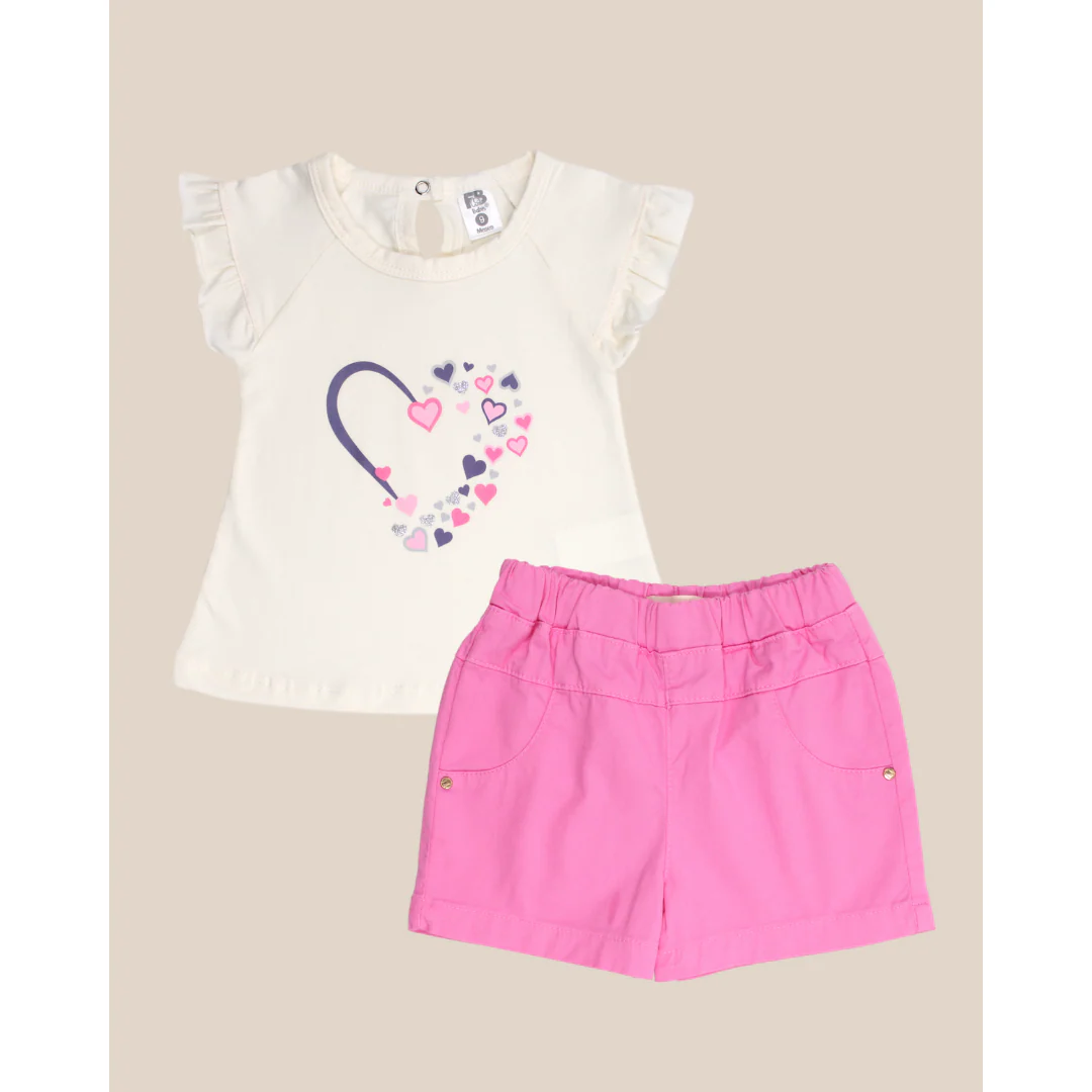 CONJUNTO SHORT BEBE NIÑA 50013 FOR BABY - Image 5