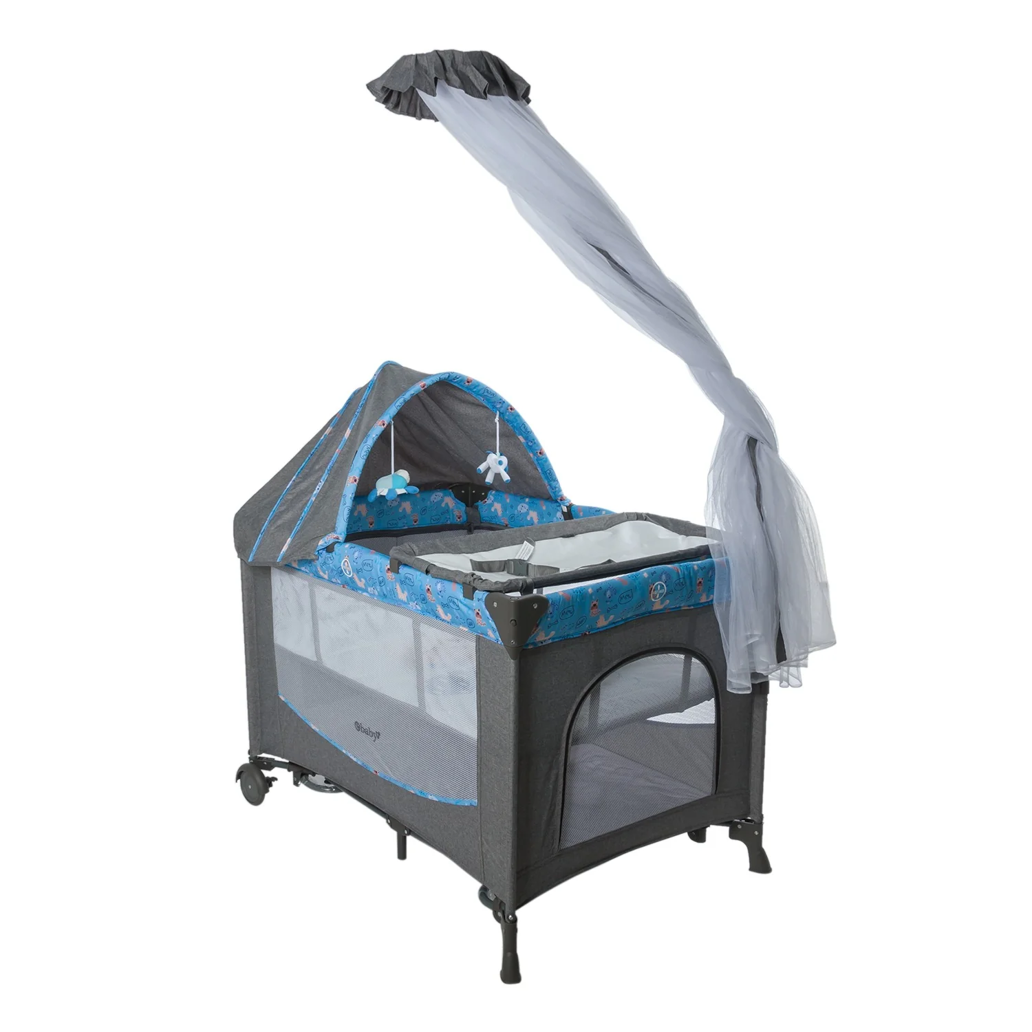 CUNA CORRAL COLECHO DACORA EB750-1 AZUL EBABY - Image 2