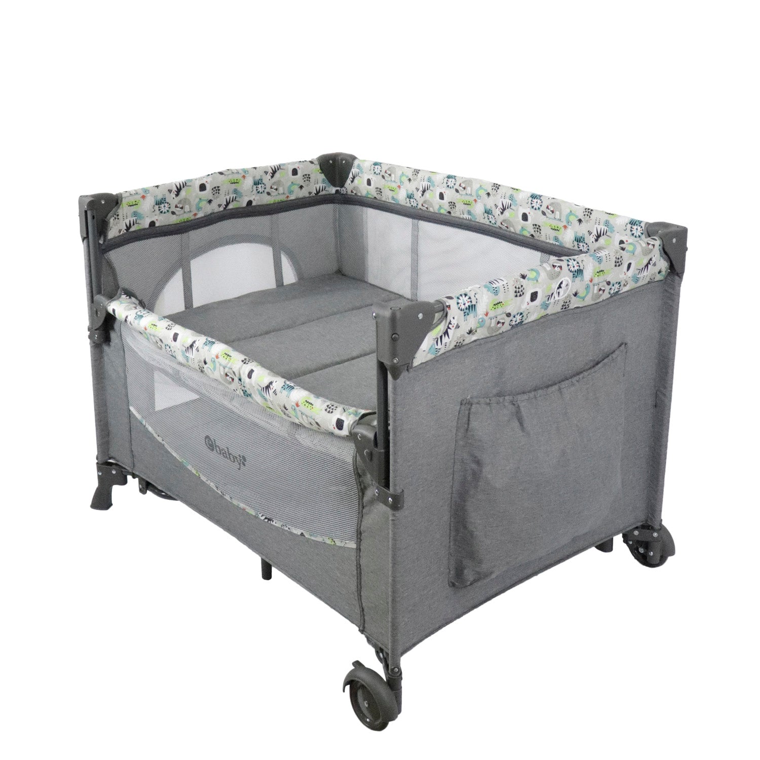 Cuna Corral Dacora Eb750 Ebaby Gris-Azul - Image 3