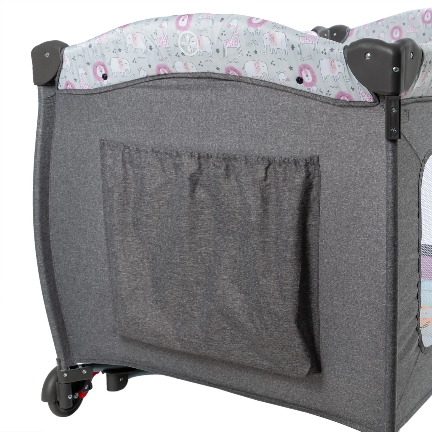 CUNA CORRAL MECEDORA SALLY EB 716-3 EBABY GRIS - ROSADO - Image 7