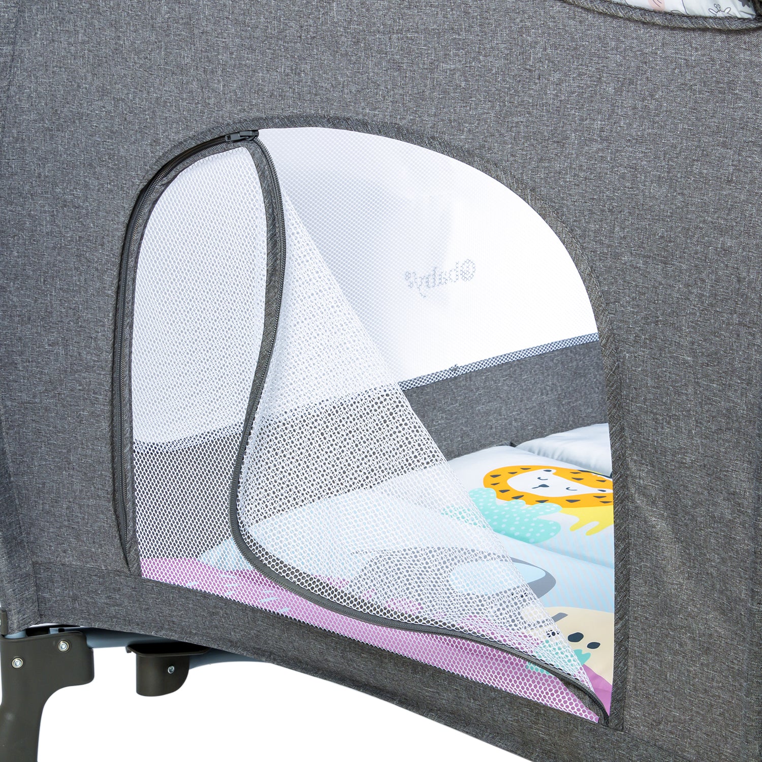 CUNA CORRAL MECEDORA SALLY EB 716-3 EBABY GRIS - ROSADO - Image 8