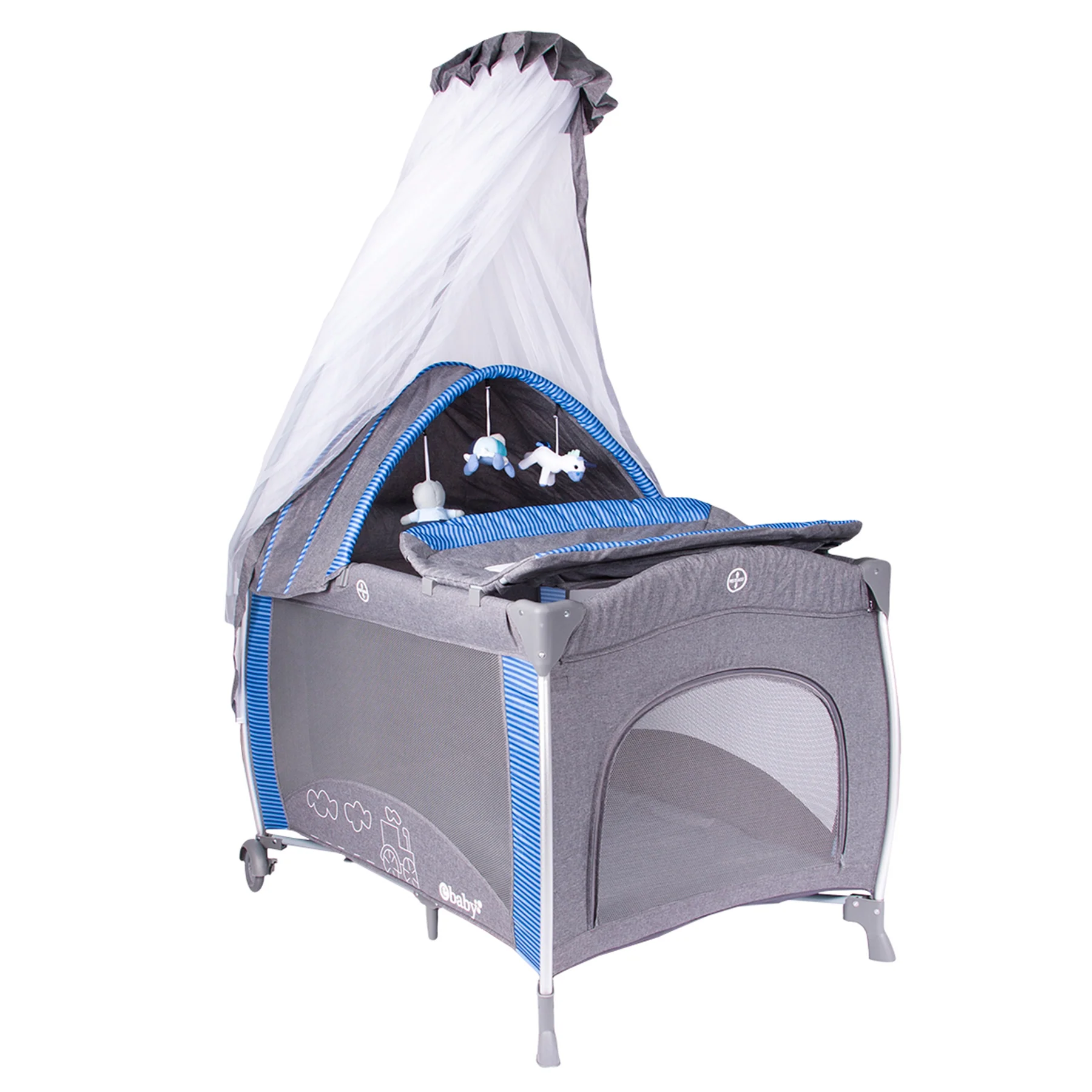Cuna Corral Noa Eb780 Ebaby Azul