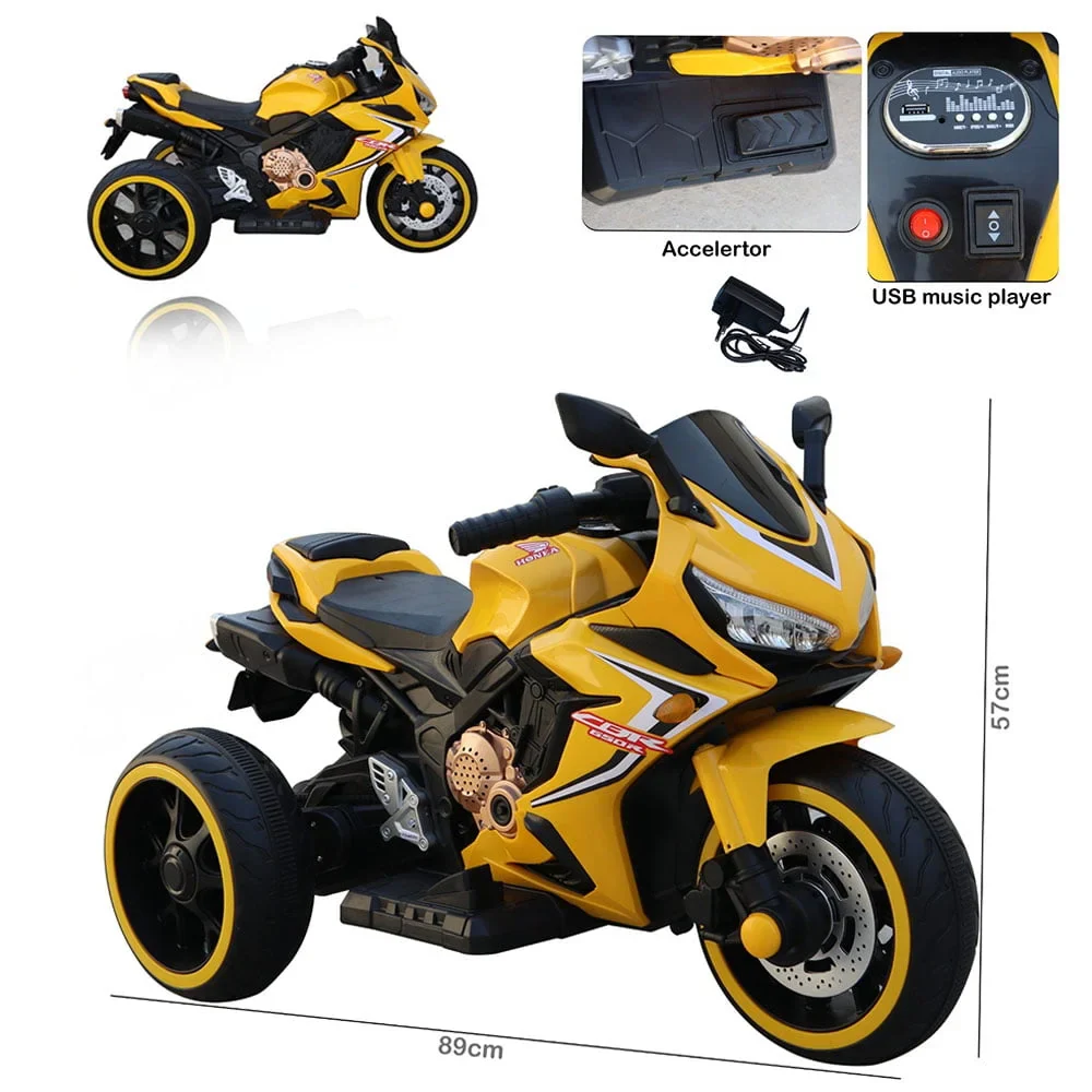 MOTO ELÉCTRICA ¡DIVERSIÓN A TODA VELOCIDAD! Y-MB154-2 MUNBE AMARILLO - Image 4