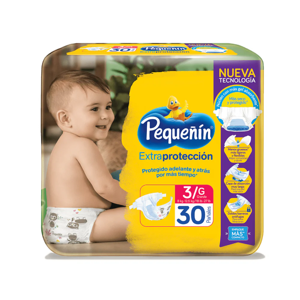 Pañal ExtraPrtoteccion Et3 X30 Pequeñin