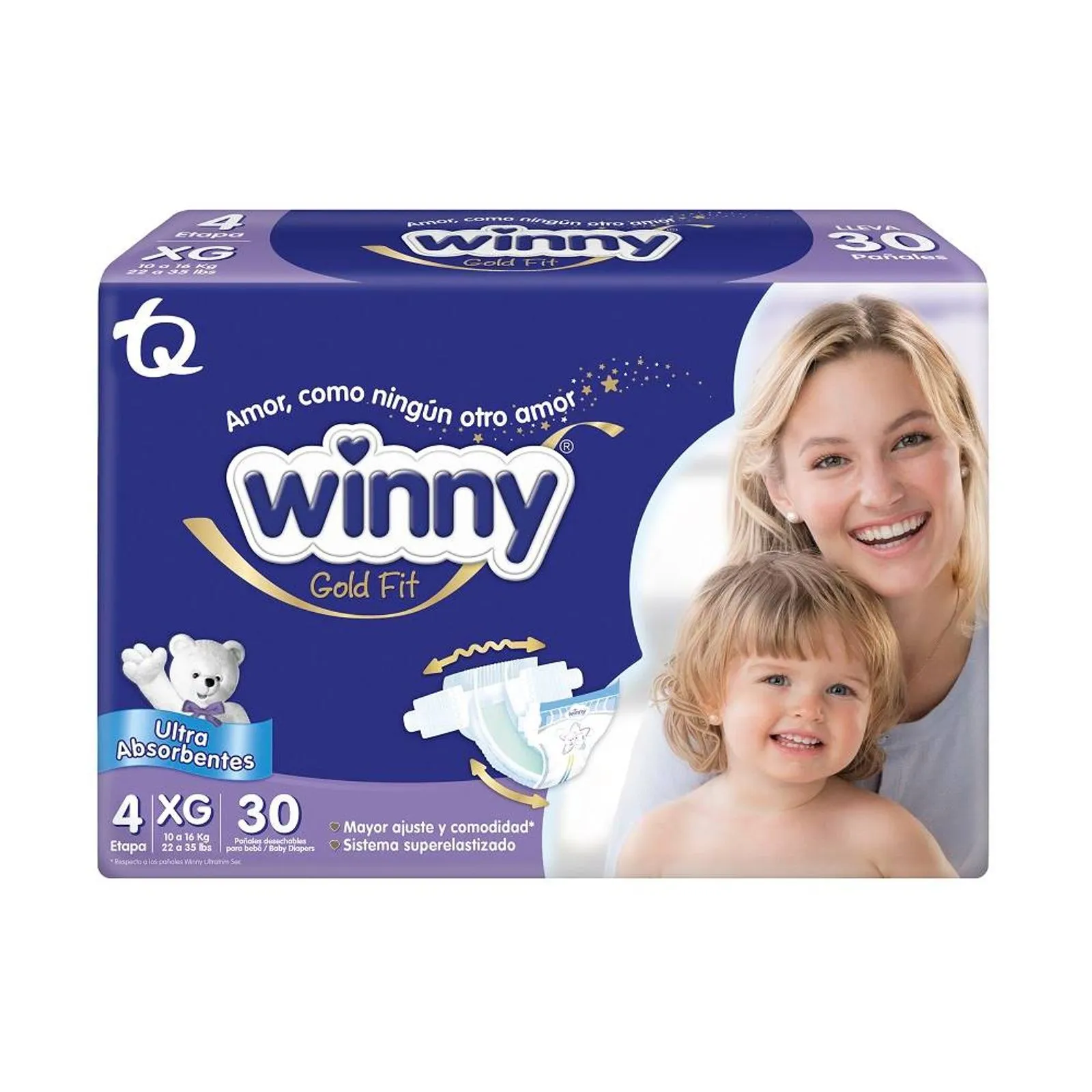 PAÑALES WINNY GOLD ETAPA 4 X30 UND - Image 2