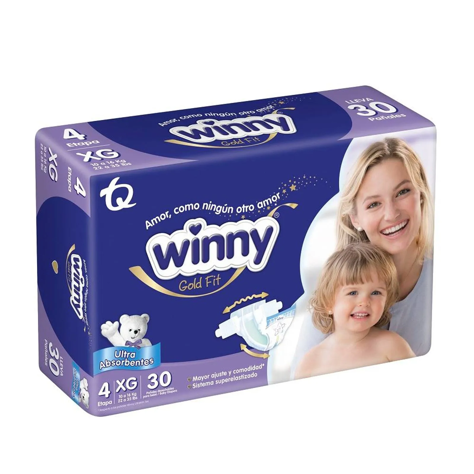 PAÑALES WINNY GOLD ETAPA 4 X30 UND - Image 5
