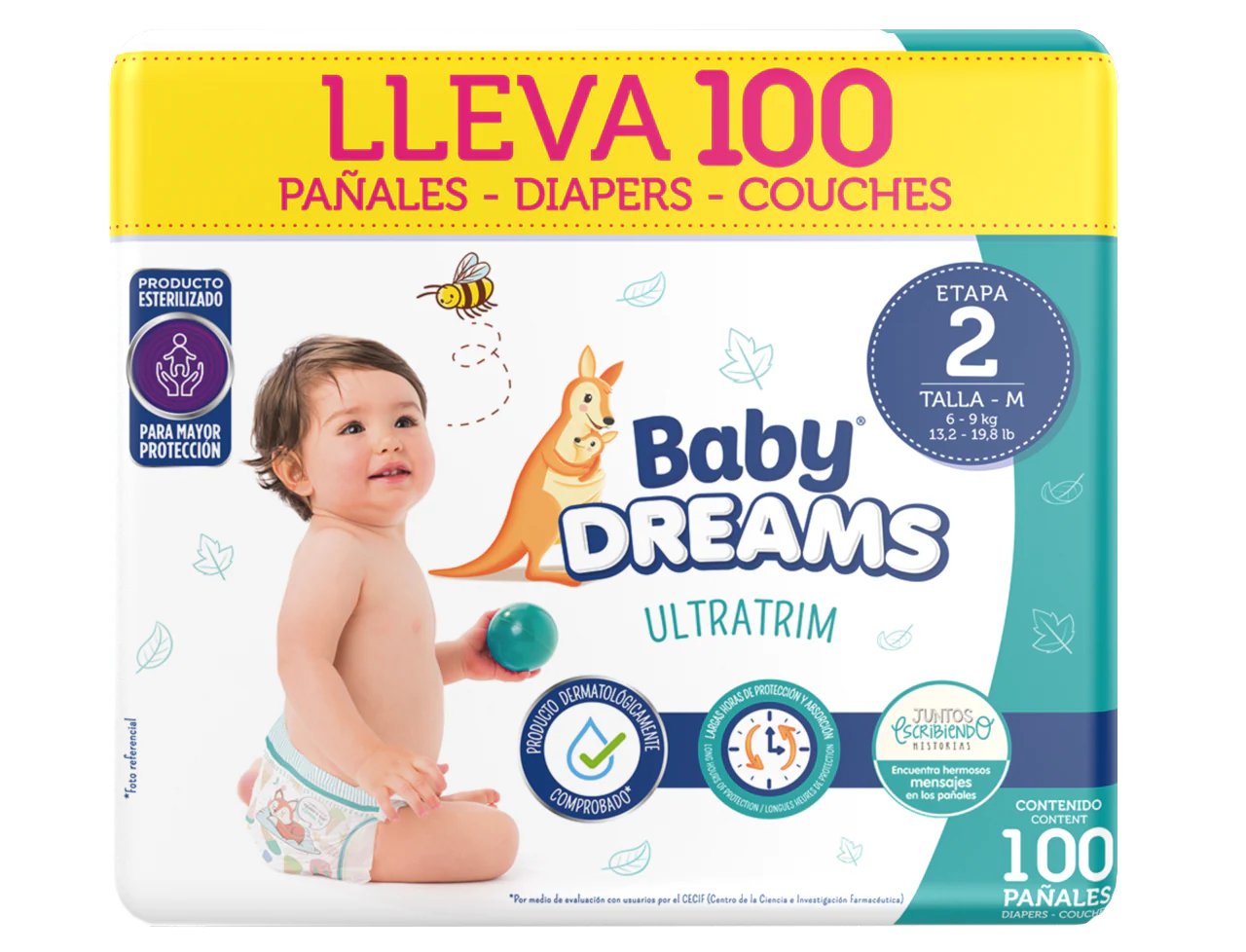 PAÑALES ULTRATRIM BABY DREAMS ETAPA 2 X100 UND - Image 2