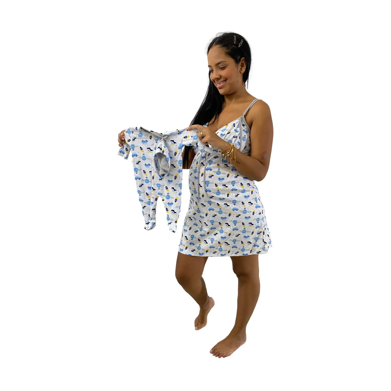 PIJAMA MATERNA + BEBE 1351 LOS CHIROS DE MARIA JOSE - Image 2