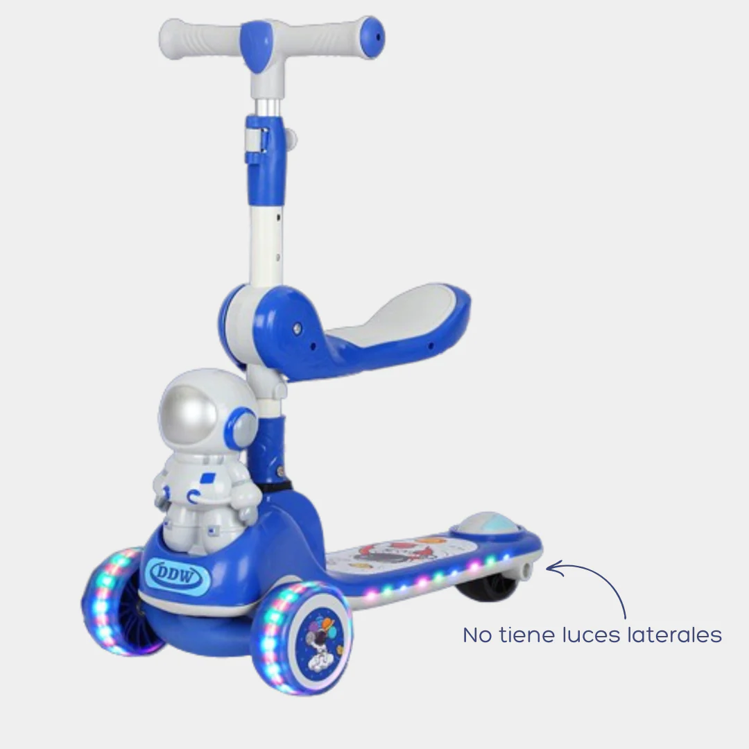 SCOOTER INFANTIL 3 EN 1 - DIVERSIÓN Y SEGURIDAD EN CADA PASEO DL-K105Z MUNBE AZUL - Image 2