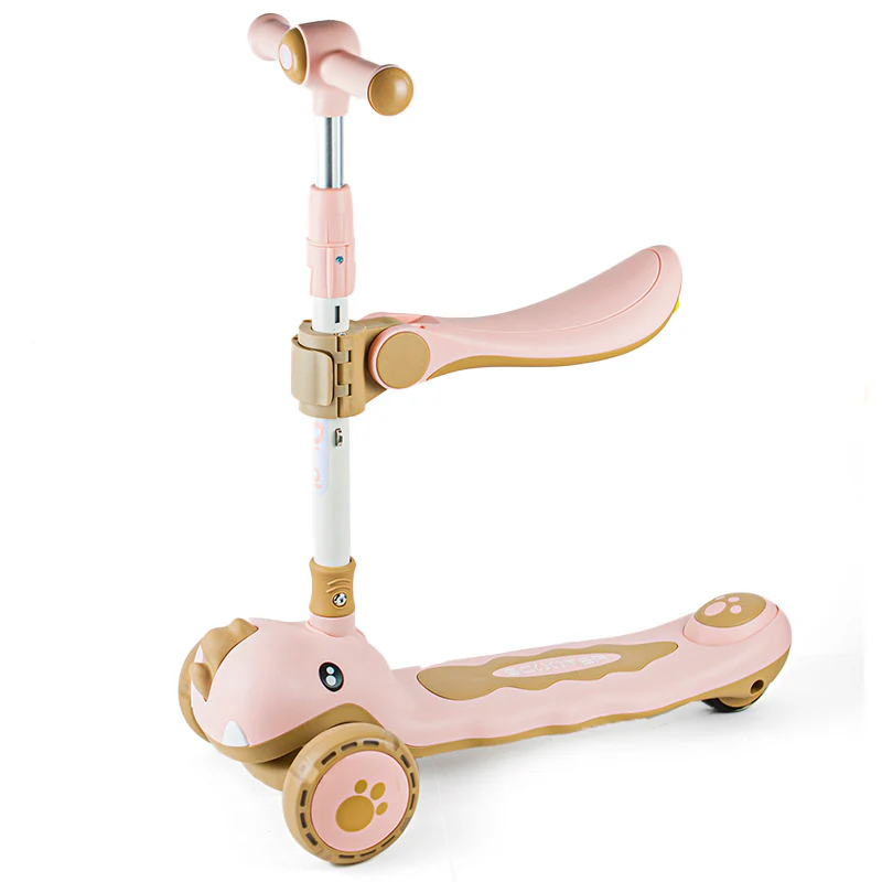 SCOOTER INFANTIL 3 EN 1 - DIVERSIÓN Y SEGURIDAD EN CADA PASEO SK-8102 MUNBE ROSADO - Image 3