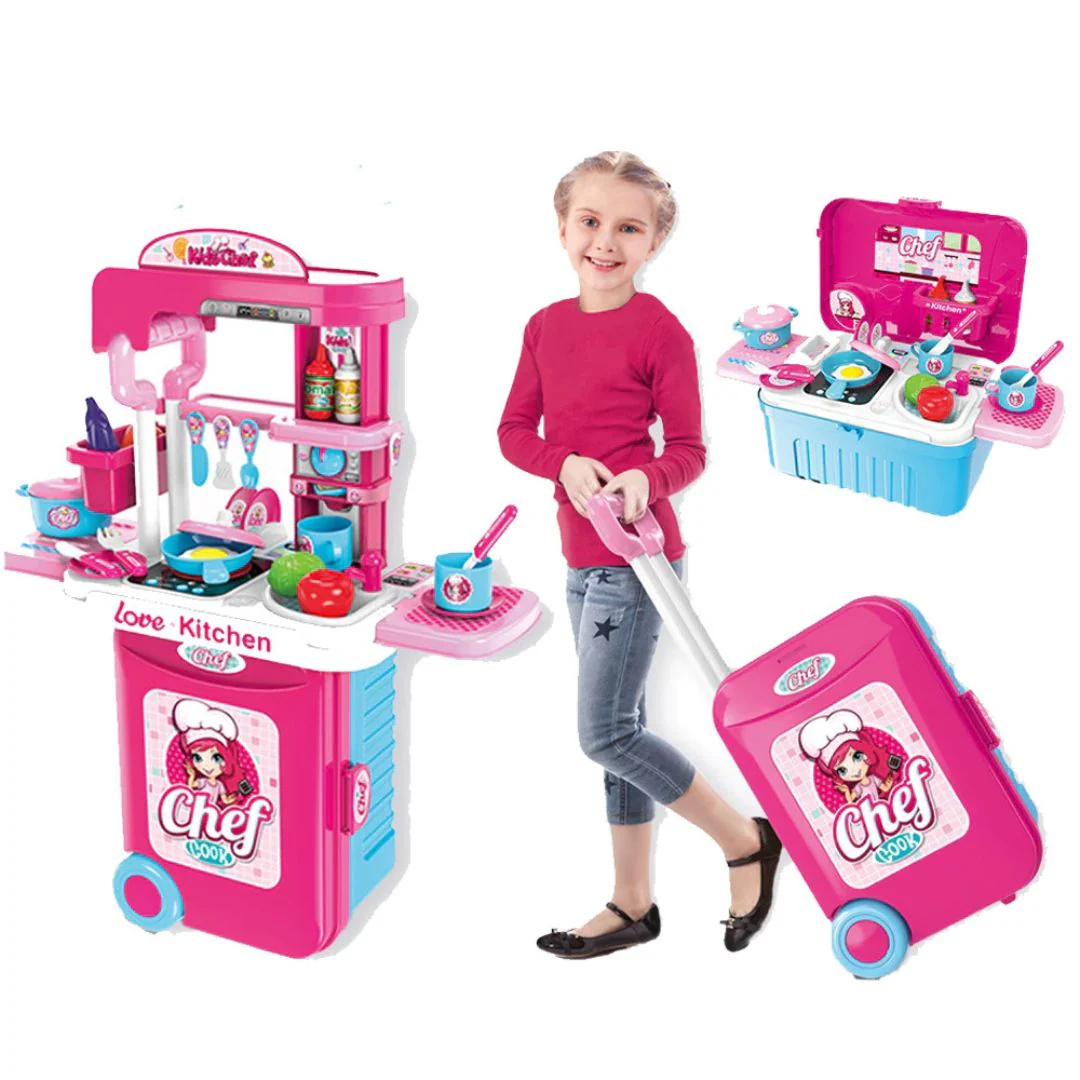 SET COCINA 3 EN 1 - MALETA, CARRITO Y COCINA COMPLETA 008-951A MUNBE - Image 3