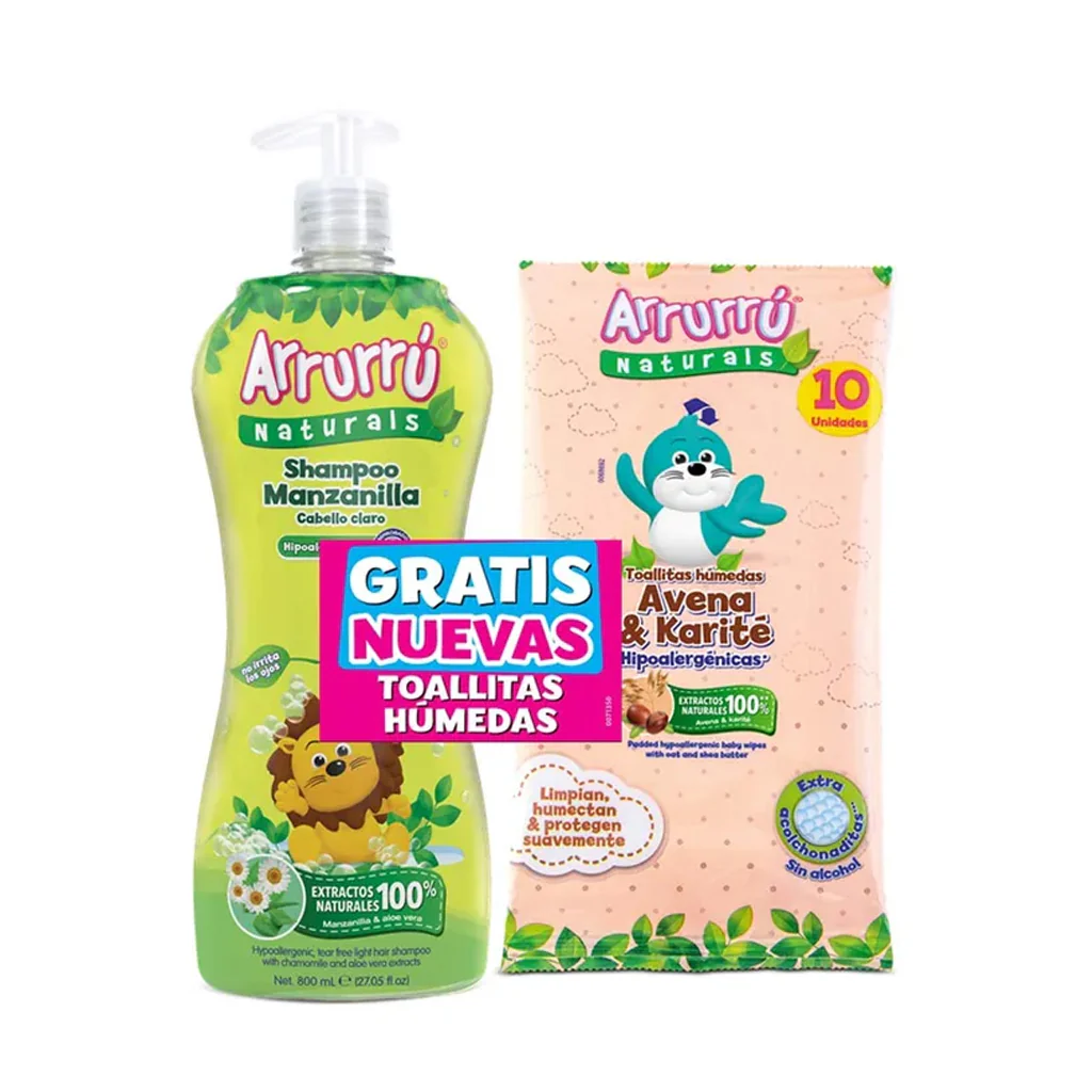 SHAMPOO ARRURRU MANZANILLA X800ML+TOA