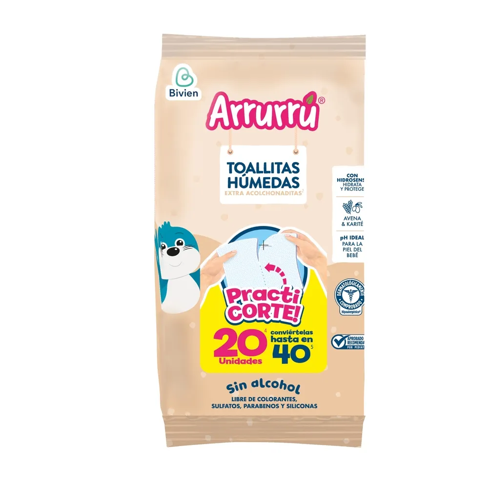 SHAMPOO BAÑO LIQUIDO ORIGINAL X750ML + GRATIS TOALLITAS HÚMEDAS X20 UND AAB330 ARRURRÚ - Image 3