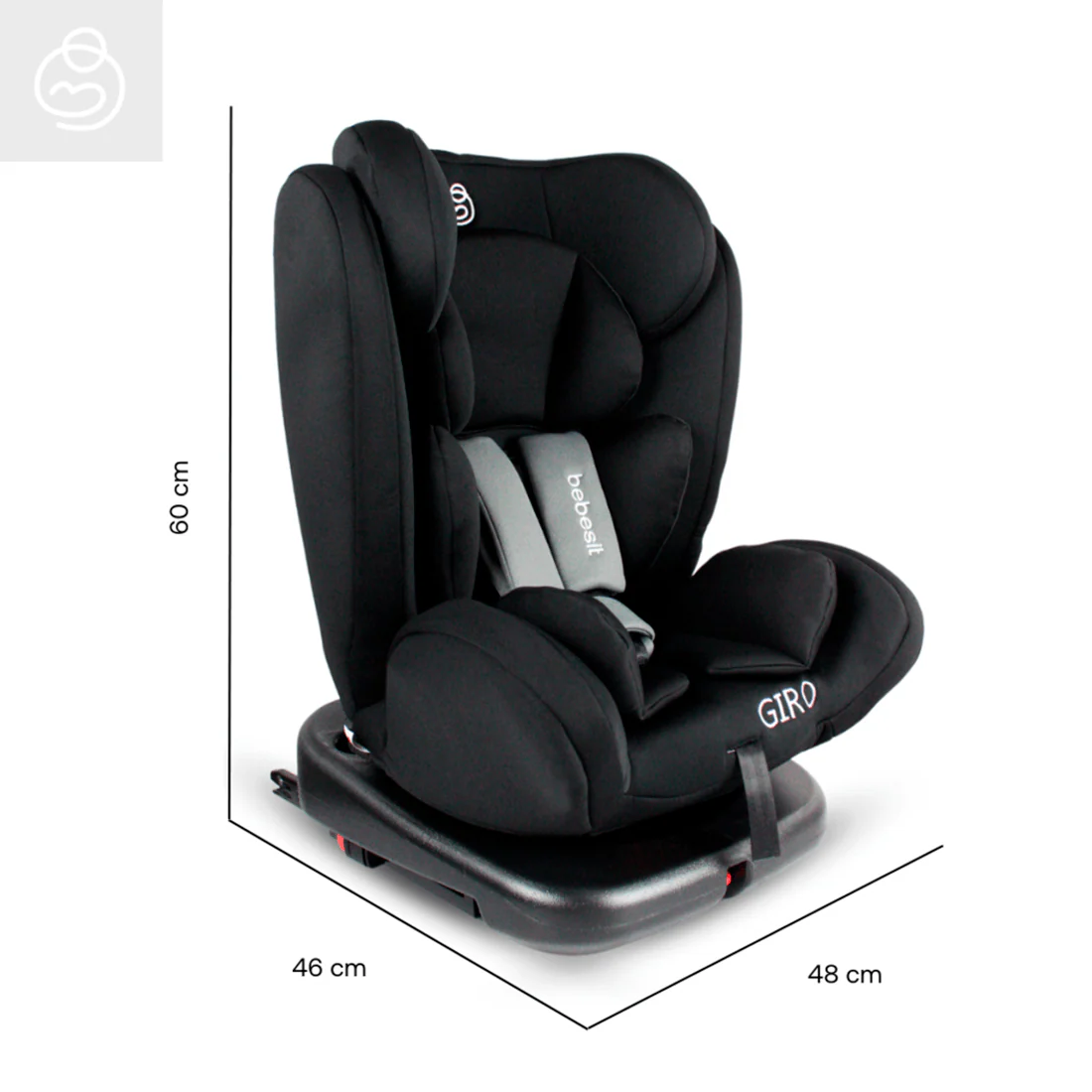 SILLA AUTO ISOFIX GIRO ELITE 360 2882 BEBESIT NEGRO - - Image 14