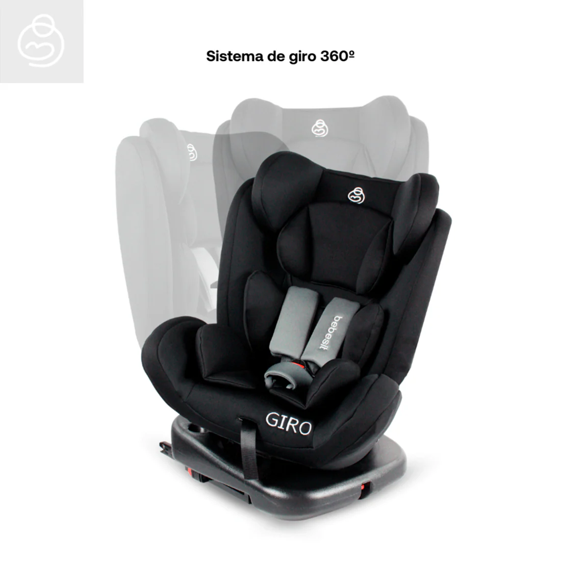 SILLA AUTO ISOFIX GIRO ELITE 360 2882 BEBESIT NEGRO - - Image 3