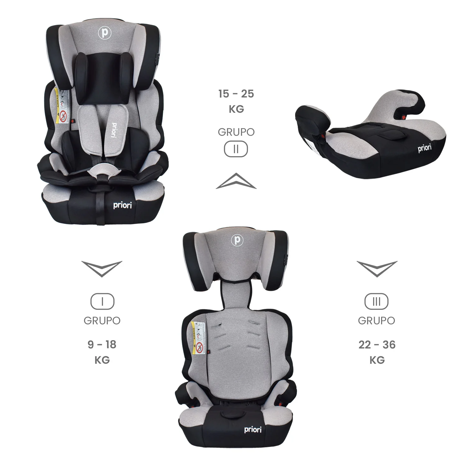 SILLA CARRO BEBÉ THUNDER GRIS PRIORI - Image 6