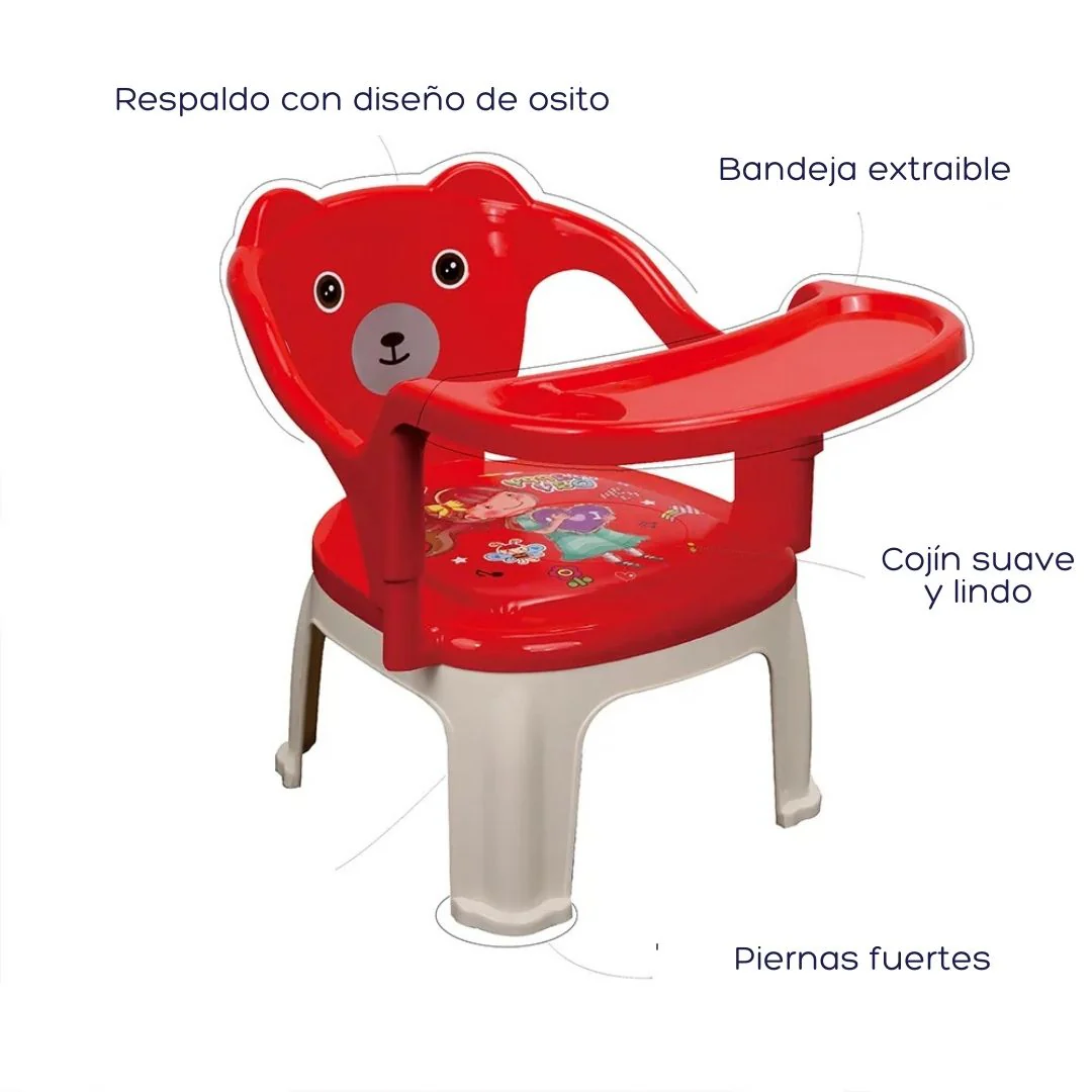 SILLA COMEDOR INFANTIL ACOLCHADA CON BANDEJA EXTRAÍBLE XL-009-B MUNBE - Image 23