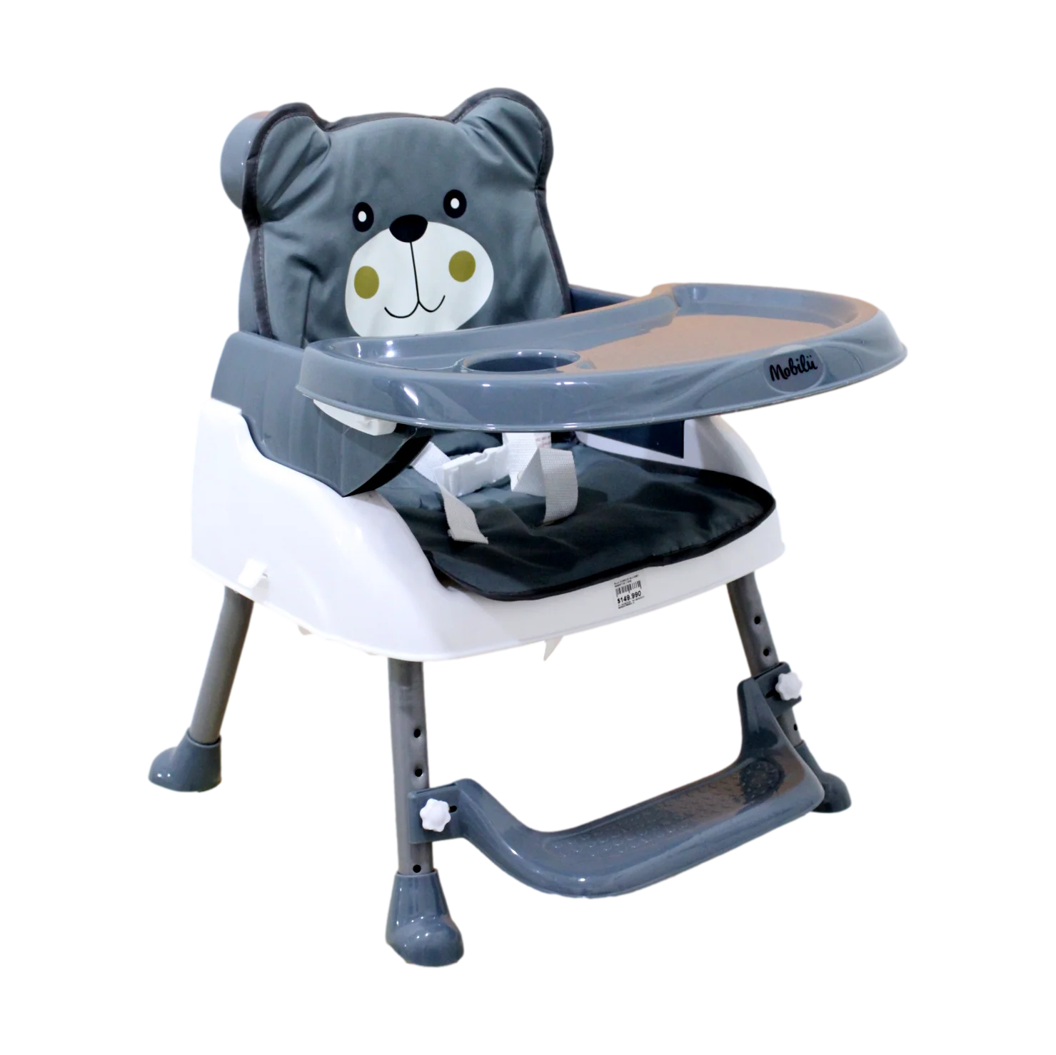 SILLA COMEDOR 3 EN 1 (SILLA COMEDOR ALTA, BAJA Y BOOSTER) MLU - GRIS BEBESITOS - Image 6