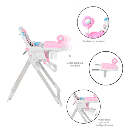 SILLA COMEDOR MONACO PREMIUM BABY ROSADO - Image 2