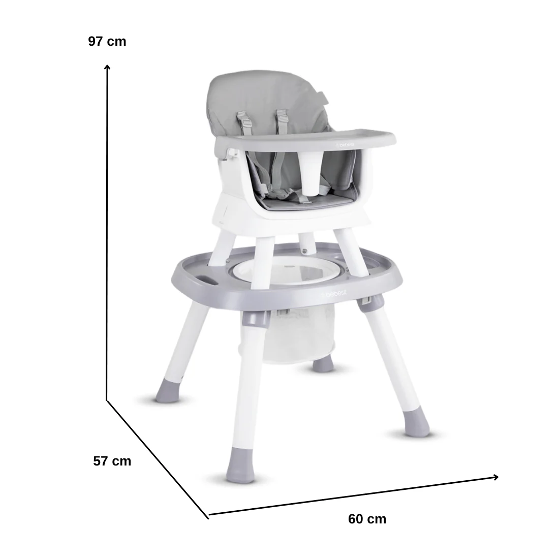 SILLA COMEDOR STEPS PREMIUM 1050 GRIS BEBESIT - Image 17