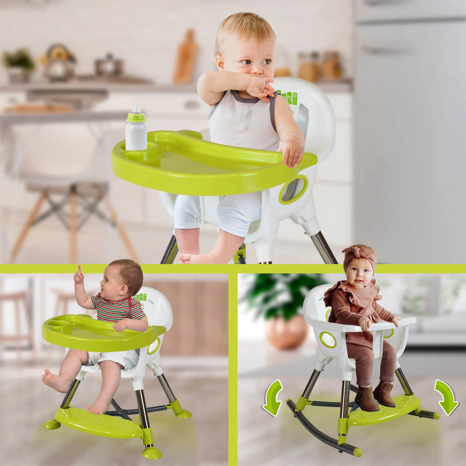 SILLA PARA COMER 3 EN 1 VERDE AFRICA MAMI LOVE - - Image 7