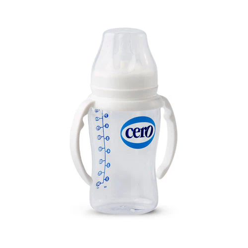 Tetero Boca Ancha Agarraderas 8Oz Cero