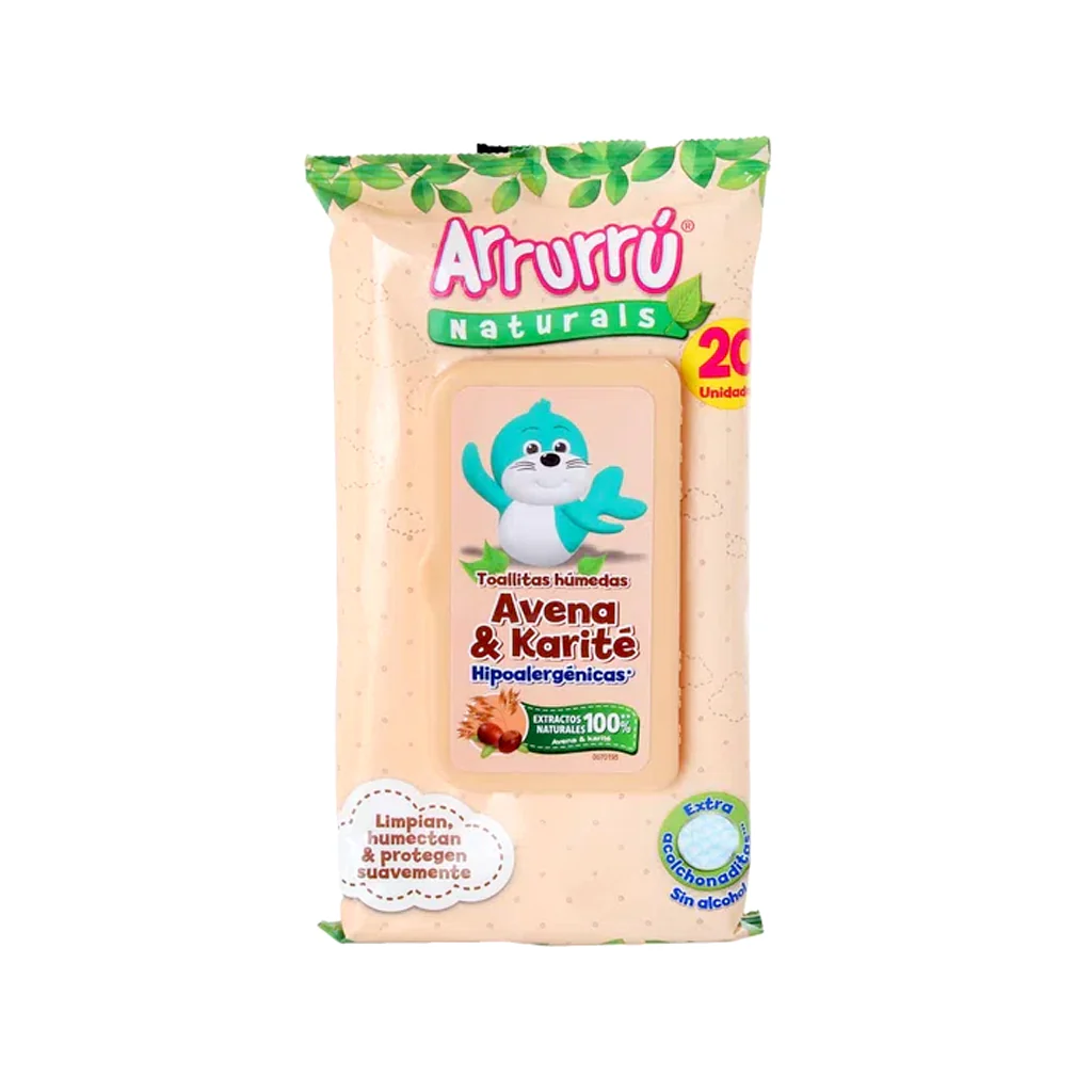 Toallas Humedas Avena&Karite X20 Arrurru