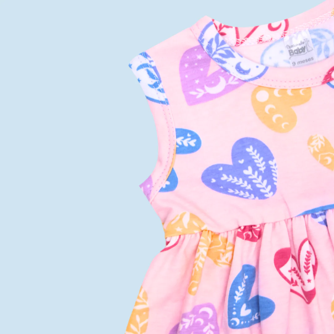VESTIDO ESTAMPADO CORAZONES 3029 CRECIENDO BABY - Image 2